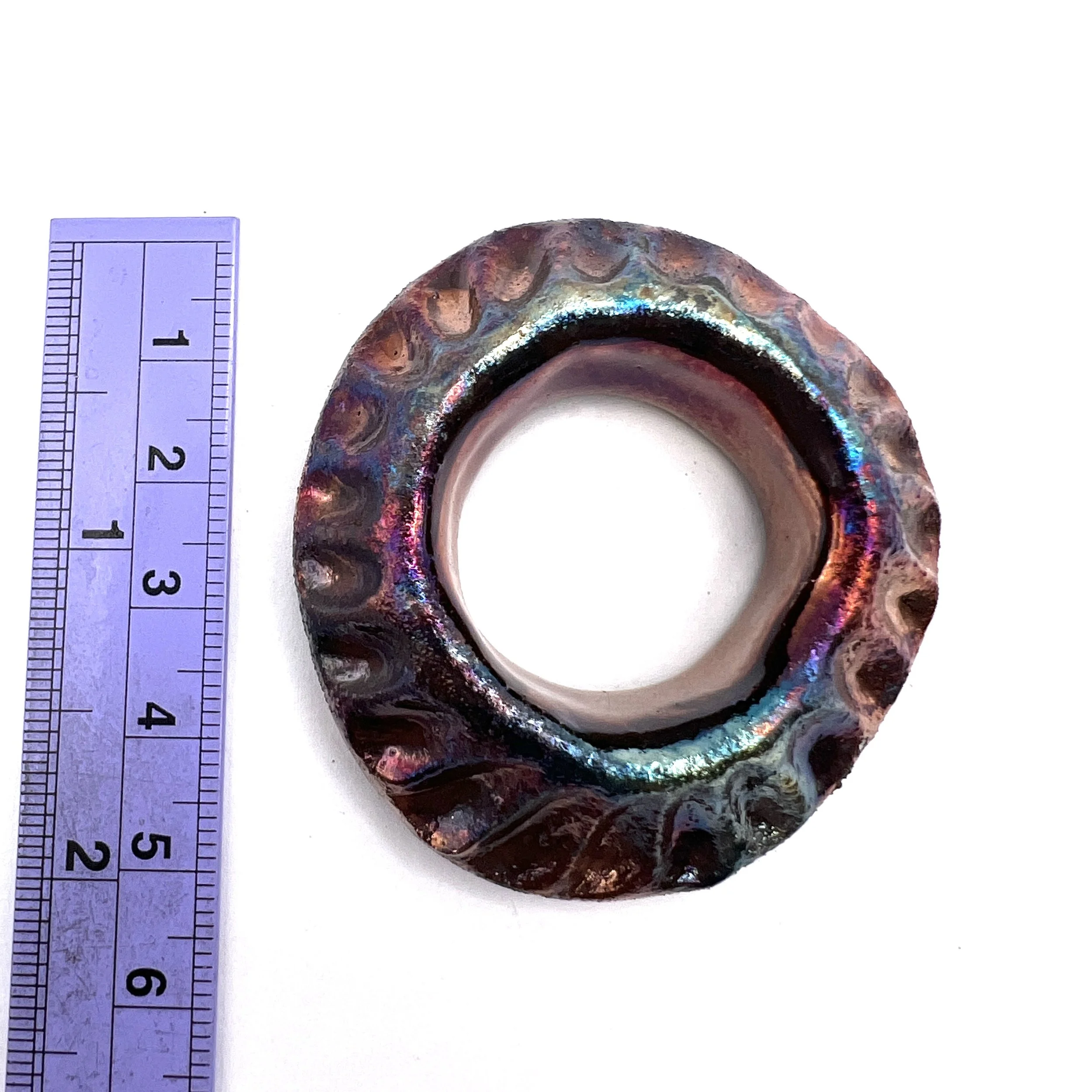 トゥイーティー アクセサリーホルダー RAKUDO Raku Donut Cabochon or Pendant Ceramic Jewelry Supply by